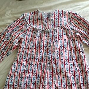 Eileen West Flannel Nightgown Lanz of Salzburg size Medium